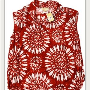 Michael Kors 1X True Red Sleeveless Tank Top NWT